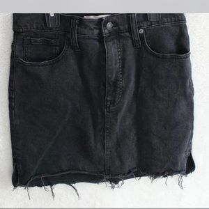 Madewell Black Denim Step Hem Skirt Style J5888